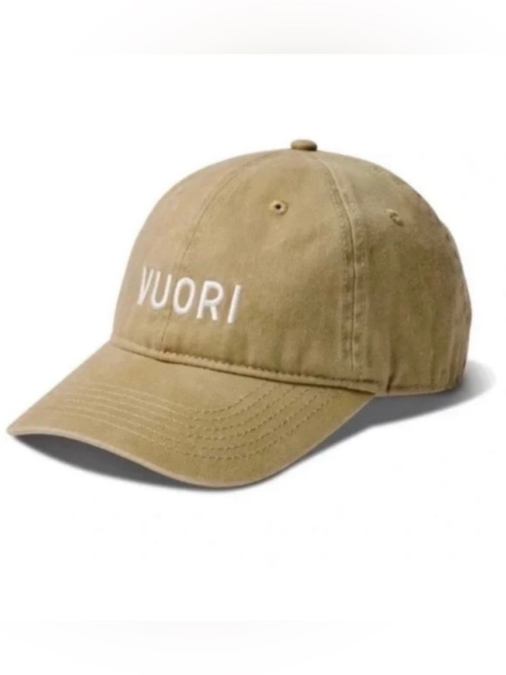 Vuori Signal Dad Hat Trucker Canvas Adjustable Baseball Cap Khaki Cotton Neutral